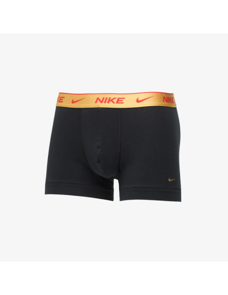 Tres bóxers elásticos de algodón Nike Everyday - Negro/Red/Yellow