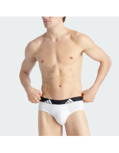 Tre Slip Uomo Adidas Active Flex Cotton - Bianco/Grigio/Nero