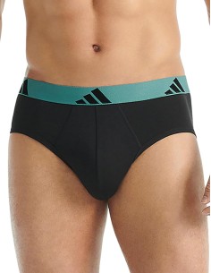 Three Adidas Active Flex Cotton Men's Briefs - Black