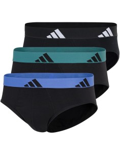 Tre Slip Uomo Adidas Active Flex Cotton - Nero 2