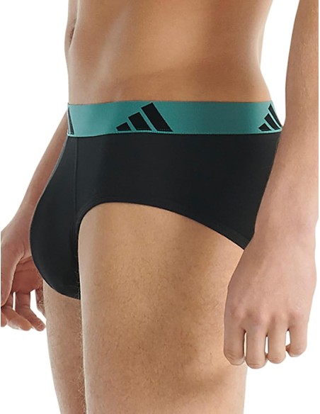 Tre Slip Uomo Adidas Active Flex Cotton - Nero