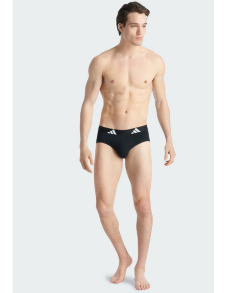 Dos calzoncillos Adidas Active Flex de algodón para hombre - Negro