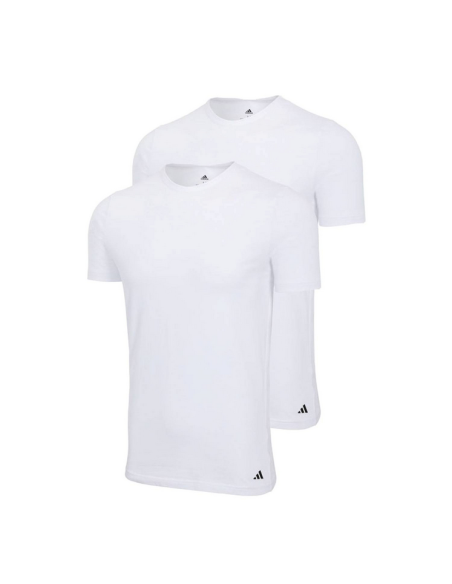 T-shirt pour homme Adidas Active Flex Cotton Crew Neck 2pk - Blanc