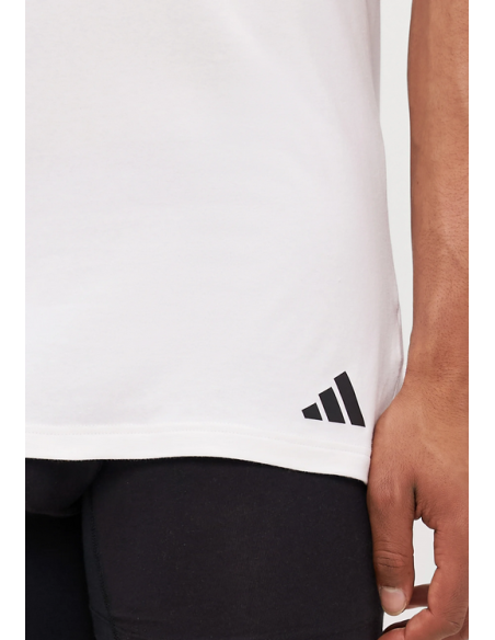 T-shirt uomo Adidas Active Flex Cotton Crew Neck 2pk - Bianco