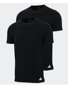 T-shirt uomo Adidas Active Flex Cotton Crew Neck 2pk - Nero