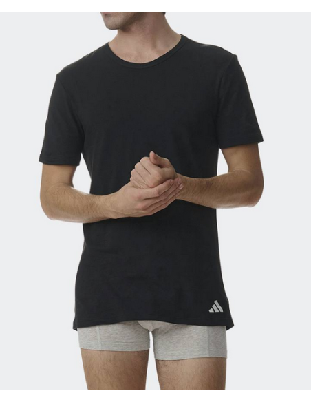 Camiseta Adidas Active Flex Cotton Crew Neck 2pk - Hombre - Negro