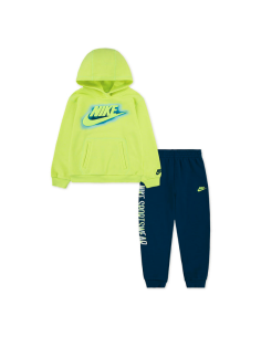 Tuta bambino Nike Fleece - Giallo Fluo/Blu