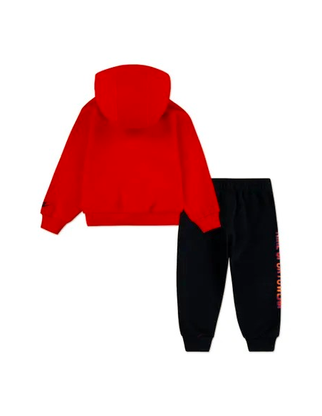 Nike Fleece-Trainingsanzug für Jungen – Rot/Schwarz