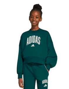 Felpa Ragazza Adidas Retrò Varsity - Verde