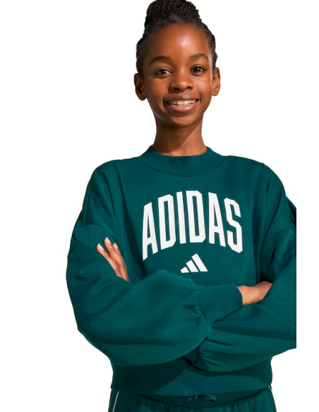 Felpa Ragazza Adidas Retrò Varsity - Verde