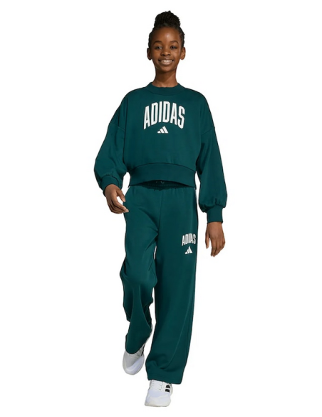 Felpa Ragazza Adidas Retrò Varsity - Verde