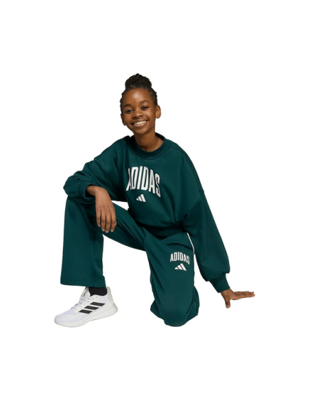 Felpa Ragazza Adidas Retrò Varsity - Verde