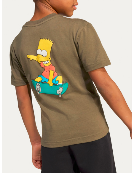Camiseta infantil Adidas Los Simpson - Verde militar