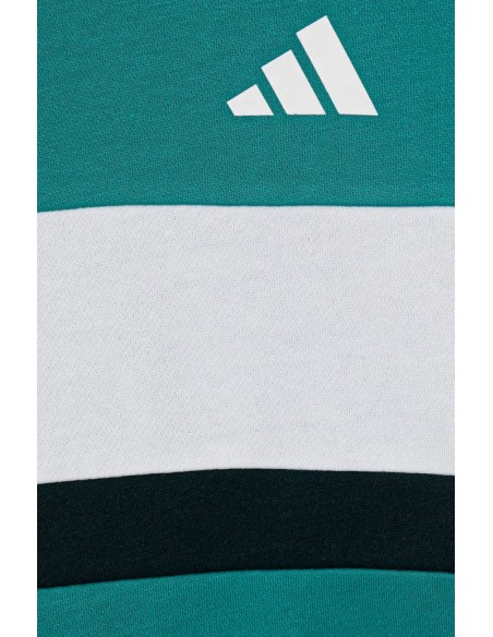 Sudadera Adidas Tiberio de tres rayas para niño, colección Seasonal Essentials - Verde