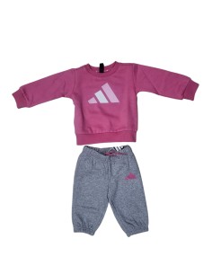 Adidas Essentials Girls' Tracksuit - Pink/Grey