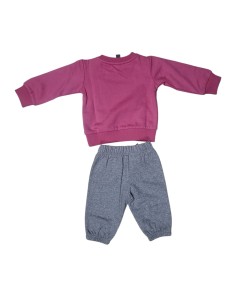 Adidas Essentials Girls' Tracksuit - Pink/Grey 2