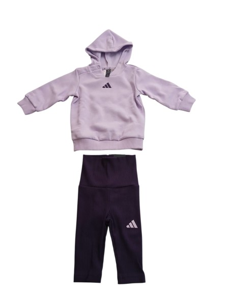 Tuta Bambina Adidas Hooded Fleece Jogger - Viola