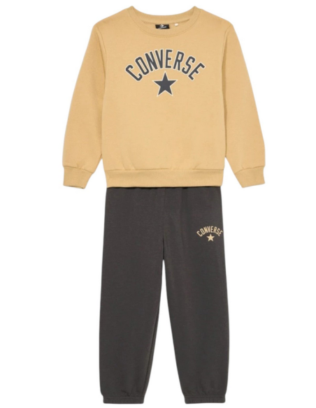 Converse Heritage Boys' Tracksuit - Beige/Grey
