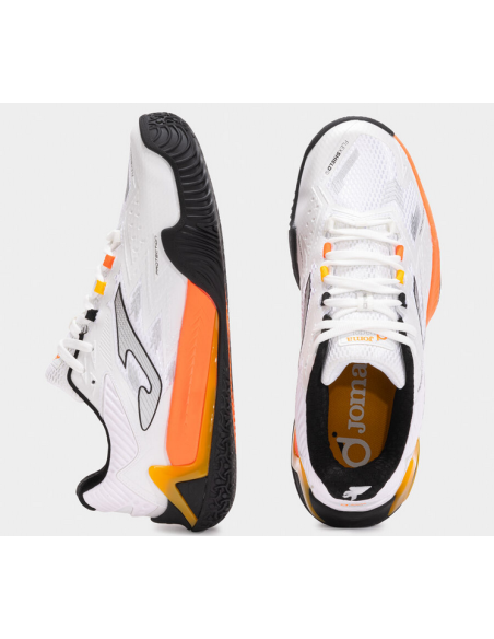 Scarpe Uomo Padel Joma Open - Bianco/Arancio