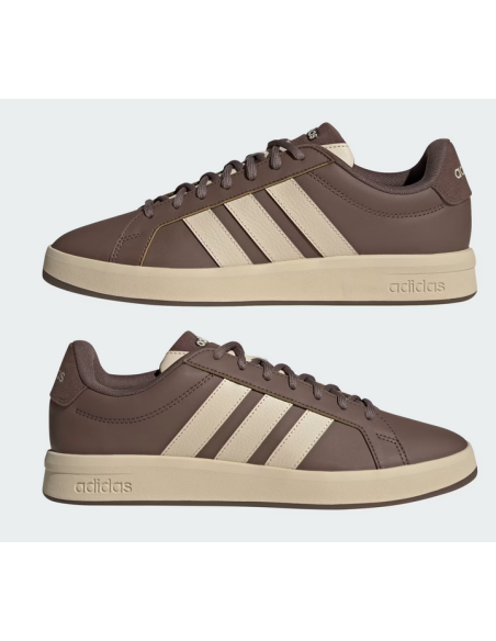 Scarpe Uomo Adidas Grand Court Base 3.0 - Marrone