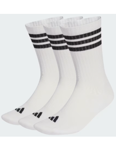 Three Pairs of Adidas 3-Stripes Cushioned Sportswear Crew...