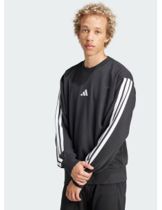 Felpa Uomo Adidas Essentials 3-Stripes - Nero