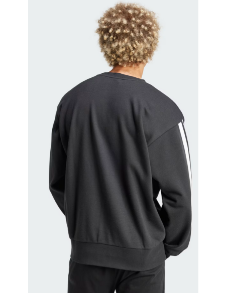 Felpa Uomo Adidas Essentials 3-Stripes - Nero