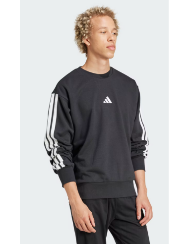 Felpa Uomo Adidas Essentials 3-Stripes - Nero