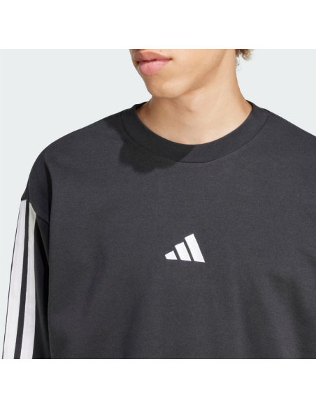 Felpa Uomo Adidas Essentials 3-Stripes - Nero