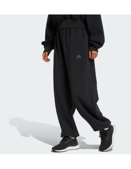 Pantalone Donna Adidas Ampio Soft Lux Flared - Nero