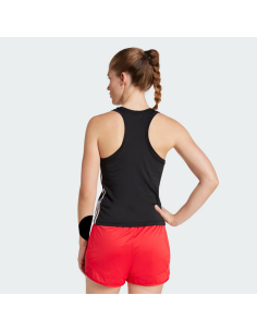 Adidas Women's Essentials 3-Stripes Workout Tank Top - Black 2