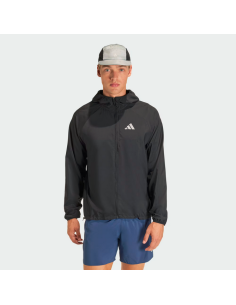 Giacca a vento UOMO Adidas Essentials - Nero/argento