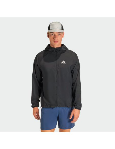 Adidas Essentials Men's Windbreaker - Black/Silver