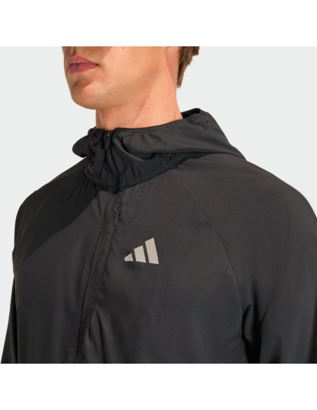 Giacca a vento UOMO Adidas Essentials - Nero/argento