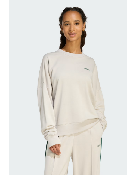 Sweat-shirt graphique saisonnier Adidas pour femme - Beige