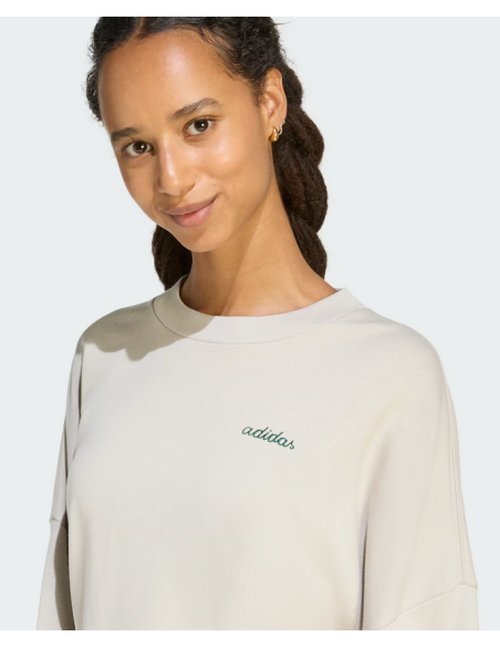 Adidas Damen-Sweatshirt mit Grafikmuster – Beige