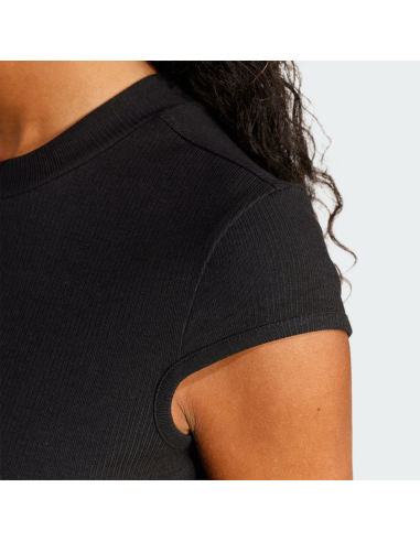 T-Shirt Donna Adidas Essentials Rib Cap-Sleeve...