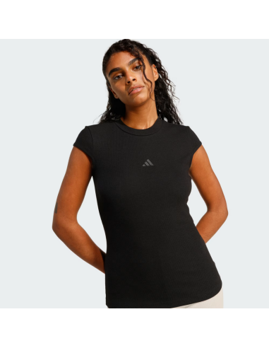T-Shirt Donna Adidas Essentials Rib Cap-Sleeve...