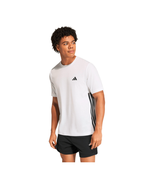 T-shirt homme ADIDAS Essentials Feelready à 3 bandes - BLANC