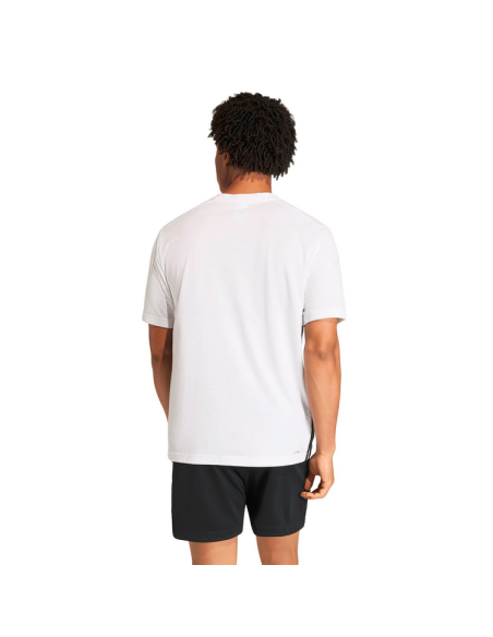 T-shirt uomo ADIDAS Essentials Feelready 3 Stripes -BIANCO