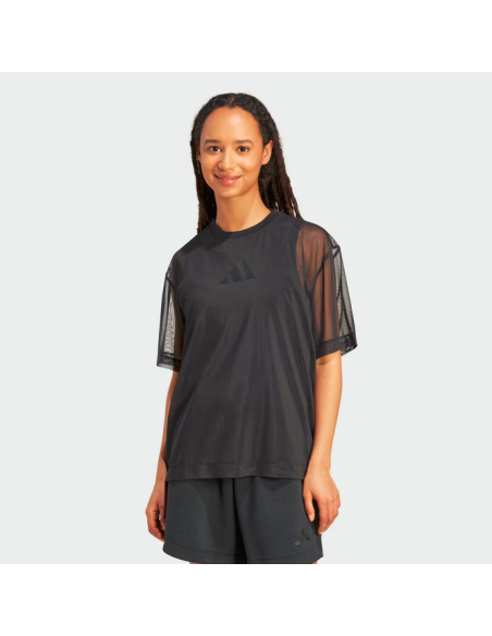 Adidas Soft Lux Damen-T-Shirt – Schwarz
