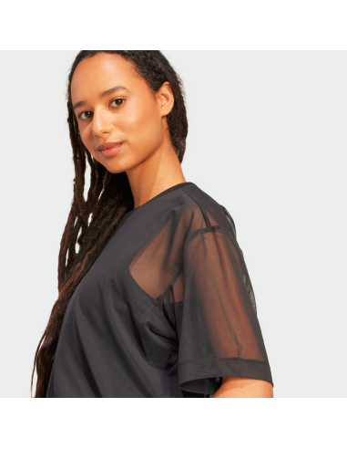 Camiseta Adidas Soft Lux para mujer - Negra