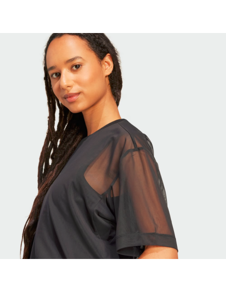 Camiseta Adidas Soft Lux para mujer - Negra