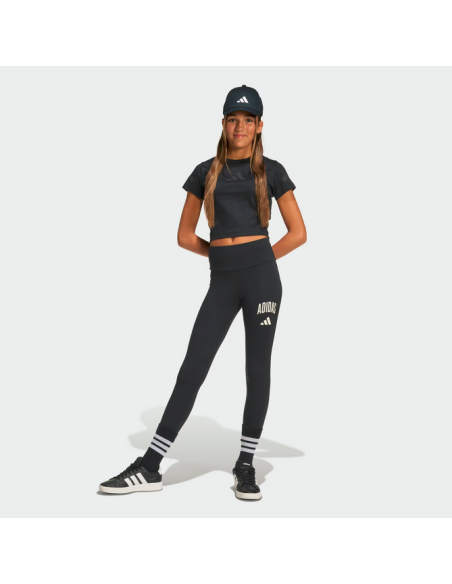 Adidas Collegiate Leggings für Mädchen – Schwarz