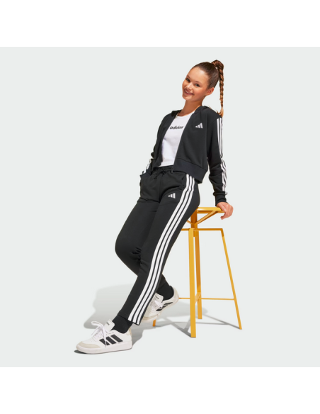 Sudadera Essentials con cremallera completa para niña - Negra