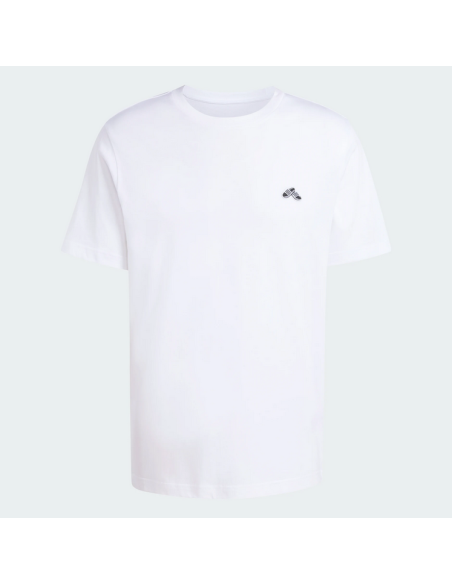 T-shirt da uomo Adidas SLIDE TRIM - BIANCA