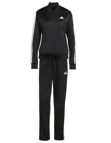 Tuta Donna Adidas Essential 3-Stripes - Nero/Rosa