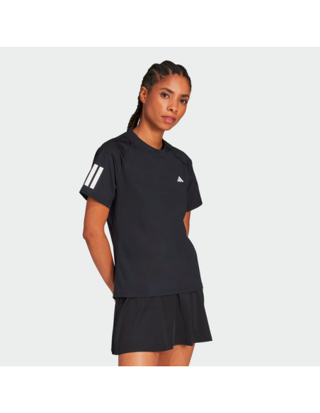 T-shirt DONNA Adidas Climacool 3-Stripes Club - NERO