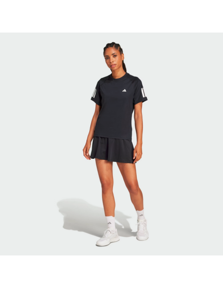 T-shirt Adidas Climacool 3-Stripes Club pour femme - Noir