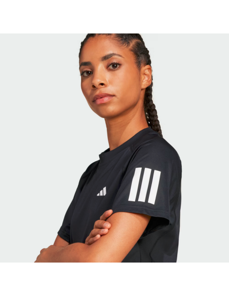 T-shirt DONNA Adidas Climacool 3-Stripes Club - NERO